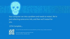Blue screen of death animation glitch Loop