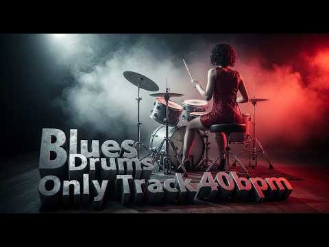 Blues Drums Only Track (40bpm) A Secret Weapon for Beginning Blues Guitarists 🎸