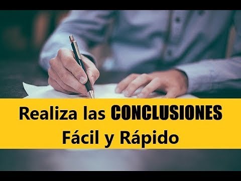 HOW TO WRITE THE CONCLUSIONS OF A RESEARCH PAPER