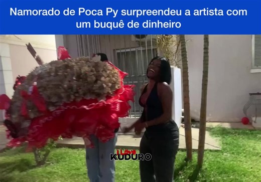 Namorado de Poca Py surpreendeu a artista com um buquê de dinheiro no seu aniversário. #ilovekuduro #Kuduro #tudopelokuduro