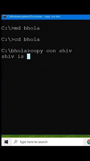 How to Make File in Command Prompt / File Kaise Banaye #windows #trending #doscommand #shortcut