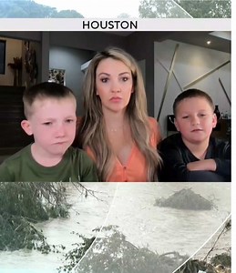 “Imagine water coming there and the current is just rushing and rushing and you have no idea what’s going on”: 9-year-old Braeden Davis and his 7-year-old brother Brock had only been at Camp La Junta for one full day when raging floodwaters inundated the area near Texas’ Guadalupe River. The brothers survived, with Brock and his cabin mates climbing to the rafters to avoid the floodwaters. Braeden, Brock and their mother, Keli Rabon, share what they saw. #texas #flood