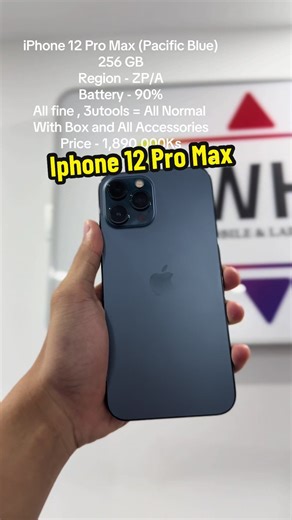 iPhone 12 Pro Max (Pacific Blue) 256 GB Region - ZP/A Battery - 90%လေးနဲ့အသစ်တိုင်းသန့် အပွန်းအစင်းကင်း All fine , 3utools = All Normal With Box and All Accessories 09763352199, 09953429478, #creatorsearchinsights #fypシ゚viralシfypシ゚viralシalシ #myanmartiktok🇲🇲🇲🇲 #fypシ゚viralシfypシ゚ #fypシ゚viralシfypシ゚