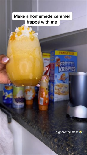 Homemade Caramel Frappé Recipe Using Nutribullet