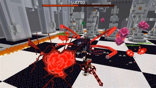 （The Devoted）VS咒翼灵骸、斯库拉、远古遗魂、无出水无敌陆地利维坦【MC怪物大乱斗】（水视频）