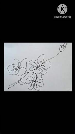 Minimal Flower Line Art Tutorial for Beginners ✨