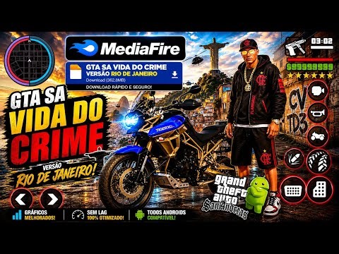 LINK DIRETO!! NOVO GTA VIDA DO CR1ME RJ PARA TODOS OS ANDROID COM VARÍAS MOTOS, CARROS BR, FAVELAS