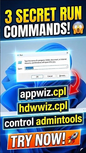 3 Windows Run Commands You Must Know! 🔥 Part 1 #shorts