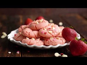 Strawberry Cake Mix Cookies