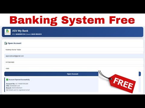 How Make a Online Banking System Website Google Sheet App Script Use