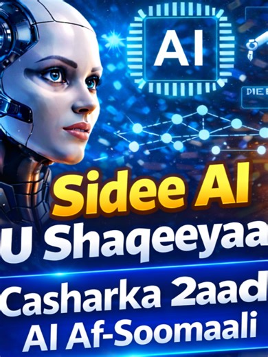 Sidee AI U Shaqeeyaa? | Casharka 2aad AI Af-Soomaali Raac Telegram link https://t.me/ UPF93ICsijs1ODY0 Casharkan waxaan si fudud kuugu sharxaynaa habka uu Artificial Intelligence u fikiro, u barto, uguna shaqeeyo nolol maalmeedka iyo ganacsiga. Casharkani wuxuu ku habboon yahay: Bilowga doonaya inay fahmaan AI Ardayda & xirfadlayaasha Qof kasta oo xiiseynaya mustaqbalka teknoolojiyadda 👉 Daawo ilaa dhamaadka si aad u fahamto AI si cad oo fudud. 📌 Ha illoobin: ✔️Like ✔️Subscribe ✔️Comment #AI #