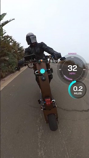 Electric scooter made in the USA front lights added by me
