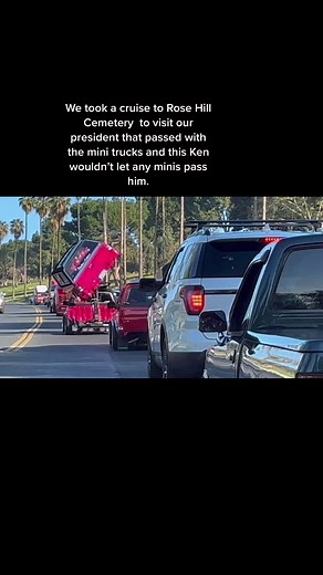 We were going to a cemetery not a concert! Why be a a$$. It wouldn’t have hurt him to let the whole MiniTruck group cruise together.