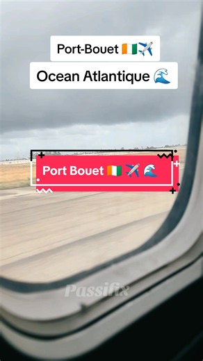 Décollage à l'aéroport d'Abidjan face à l'océan Atlantique