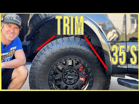 F150 Wheel Well Trimming for 35” Tires