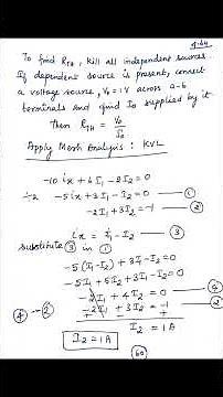FEC-4.64- Thevenin's Theorem Based Problem solving -Fundamentals of Electric Circuits