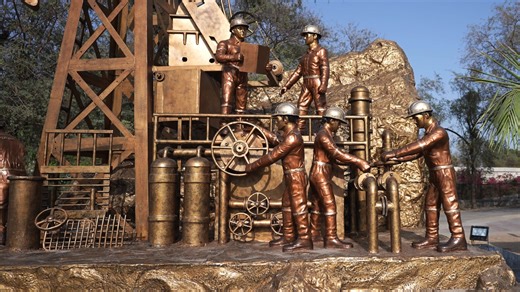 At #ONGC’s Mehsana Asset, our highest producing onshore asset, the Sucker Rod Pump (SRP) is more than just equipment. It is a symbol of relentless spirit, commitment & energy. Now reimagined into a sculpture built with 80% scrap, it proudly celebrates our #EnergySoldiers and ONGC’s drive towards #sustainability & innovation. A story of #energy, resilience, and pride: forged from the oilfields themselves. Courtesy: Arthat Studio #YouAreEnergy #EnergyNowAndNext | ONGC Limited