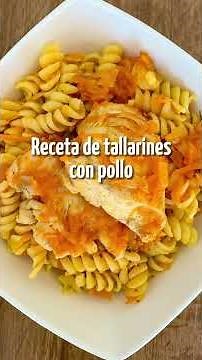 Receta fácil de fideos con pollo en salsa de tomate