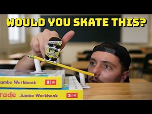 I Used School Supplies To Build A Fingerboard Skatepark!