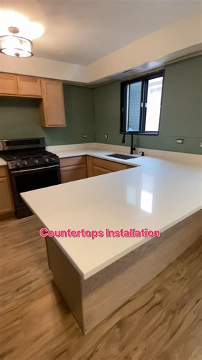 Countertop installation by @Prestigious Stone LLC 👌🏼 #creatorsearchinsights #countertops #quartz #kitchen #chicago