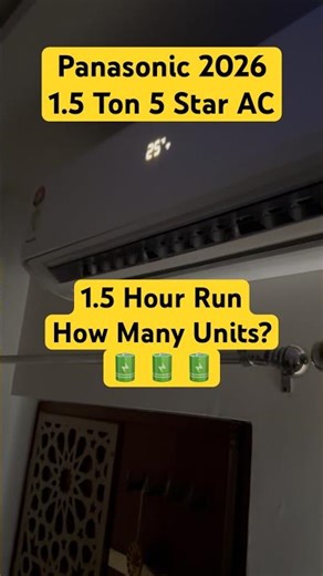 Panasonic 1.5 Ton 5 Star AC ⚡️1.5 Hour Power Test @ 42°C 🔥 Real Units #shubzgadgetreviews