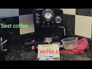 swann retro coffee machine with milk frother.how to use..