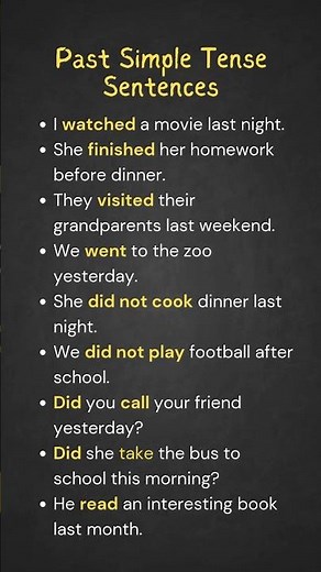 Past Simple Tense Formula and 15 Examples | Master English Grammar Easily with Practical Sentences!