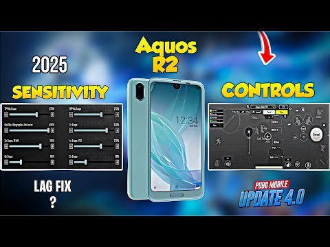 Sharp Aquos R2 Lag Fix 😍| Aquos R2 Sensitivity 2025🔥| R2 Pubg Test 2025