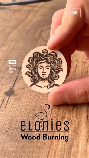 🐍🔥 Wood Burning Art | The Mystery of Myth: Medusa #woodburning #pyrography #medusaart #mythologyart