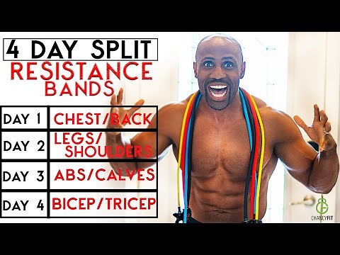 TWO MUSCLE GROUPS PER DAY SPLIT PLAN | FULL WEEK WORKOUT PLAN WITH RESISTANCE BAND AT HOME