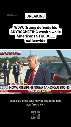 WOW: Trump defends his SKYROCKETING wealth while Americans STRUGGLE nationwide