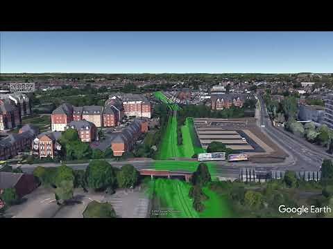 East West Rail (EWR) Route E (Northern Route) Aerial Overview - Bedford