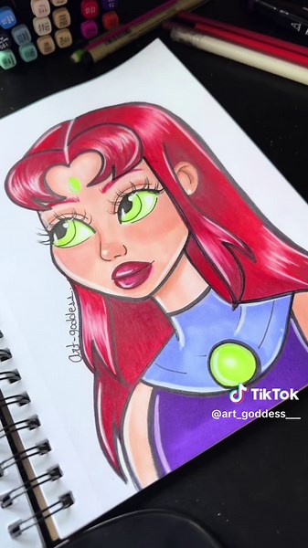 #starfire #teentitans #myartstyle #fyp #drawing | Draw