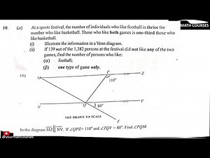 WASSCE 2024 Core Maths Paper 2 Question 10 -Ghana
