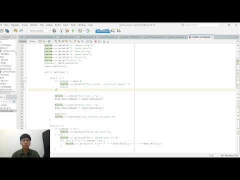 cara kerja program java sederhana untuk manajemen data obat menggunakan array