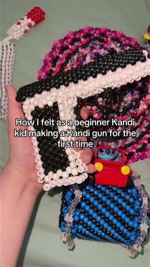 Your First Kandi Gun Felt Like a Masterpiece 😂🎉 #kandi #kandikid #beads #bracelet