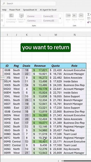 How to return multiple values with Xlookup in Excel! #excel #xlookup #spreadsheet