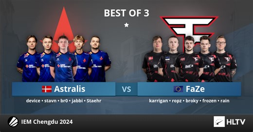 Astralis vs FaZe at IEM Chengdu 2024