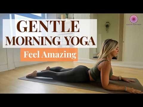 15 Min Gentle Morning Yoga, Wake Up & Feel Amazing ✨