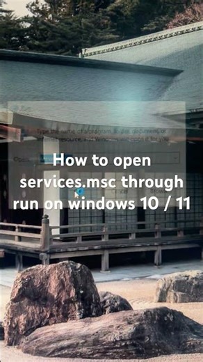 How to open services.msc through run on windows 10 / 11