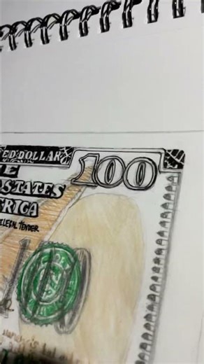Drawing the American hundred dollar bill 💵💵💵