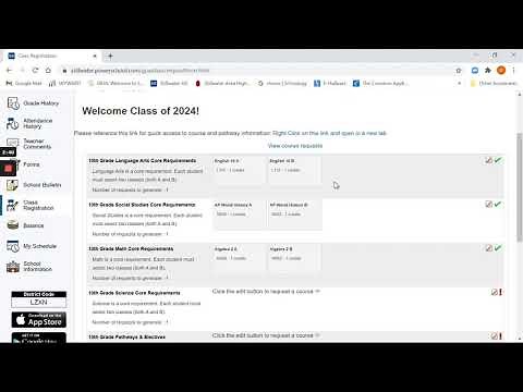 A step-by-step guide on how to use PowerSchool to register for classes