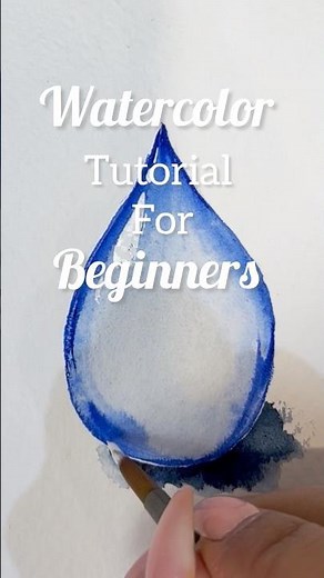 How to Paint a Realistic Water Drop with Watercolor 💧 | Beginner Step-by-Step Tutorial
