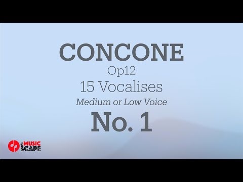 Concone 15, Op.12 No.1 (Medium or Low Voice)