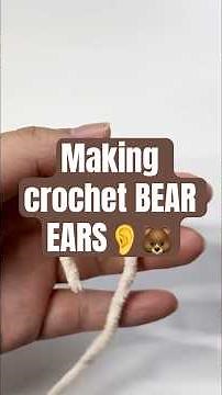 How I make animal plushie ears (Bear Keychain Tutorial) #beginnercrochet