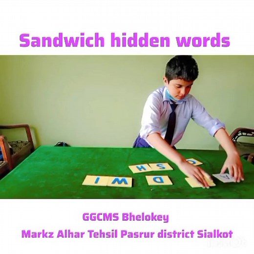 #ڈسٹرکٹ_ایجوکیشن_اتھارٹی_سیالکوٹ #معیاری_اور_تخلیقی_تعلیم The Alphabets of “Sandwich Word” were placed in front of the Grade 3 students, and they were instructed to create as many correct words as possible using those letters. The students took great interest in the activity and formed different words, showcasing their spelling skills and creativity. #سرکاری_سکولز_معیاری_سکولز This activity proved to be very useful, engaging, and an enjoyable way to enhance their learning. #ہمارا_خواب_پڑھالکھاپن