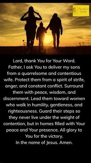 Protect My Sons from a Quarrelsome Wife — Proverbs 21