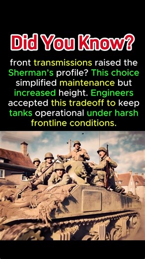 Why was the M4 Sherman so TALL? (The Truth) #WW2 #Sherman #MilitaryHistory #TankFacts #WW2Gallery