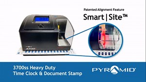 Pyramid Time Systems, 3700ss, Heavy Duty Time Clock & Document Stamp, Metal Base & Polycarbonate Cover, Includes Time Clock, 25 Time Cards, 1 Ribbon and 2 Security Keys, Time Clocks-3700 Replacement