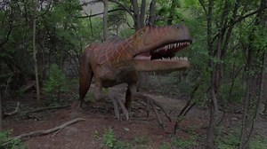Forty lifelike dinosaurs lurk around every corner of the 5-acre Dino Trail ... visit Dinosauria at the Detroit Zoo through September 7! | Detroit Zoo